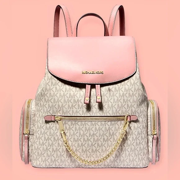 Michael Kors NWT RP $558 Lg Jet Set Backpack Coated Canvas/Polyurethane Michael Kors NWT RP $558 Lg Jet Set Backpack Coated Canvas  main image 3
